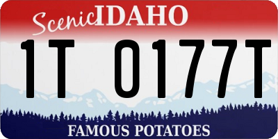 ID license plate 1T0177T