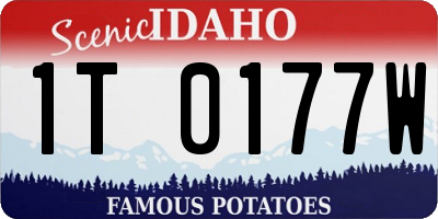ID license plate 1T0177W