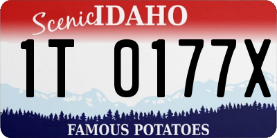 ID license plate 1T0177X