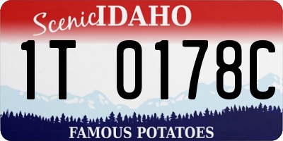 ID license plate 1T0178C