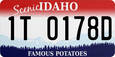 ID license plate 1T0178D