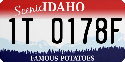 ID license plate 1T0178F