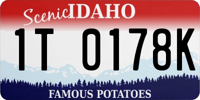 ID license plate 1T0178K