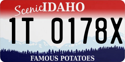 ID license plate 1T0178X