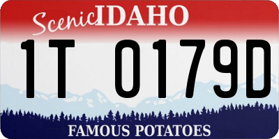 ID license plate 1T0179D