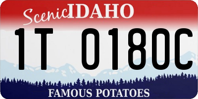 ID license plate 1T0180C