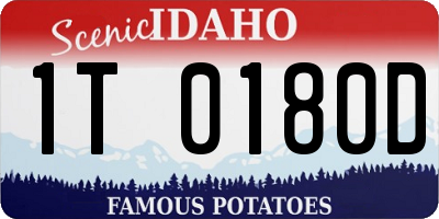 ID license plate 1T0180D