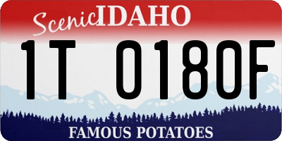 ID license plate 1T0180F