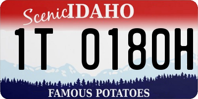 ID license plate 1T0180H