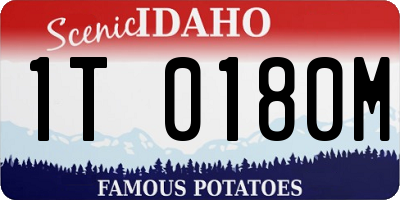 ID license plate 1T0180M