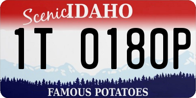 ID license plate 1T0180P