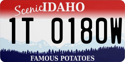 ID license plate 1T0180W