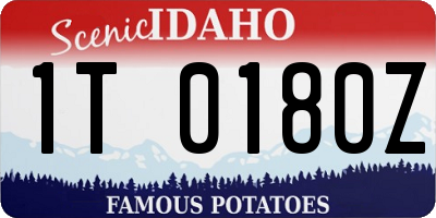 ID license plate 1T0180Z
