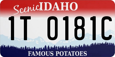 ID license plate 1T0181C