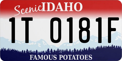ID license plate 1T0181F
