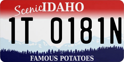 ID license plate 1T0181N