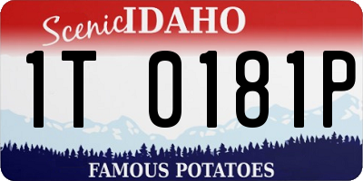 ID license plate 1T0181P