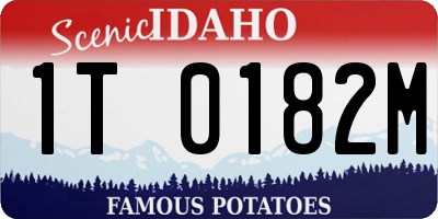 ID license plate 1T0182M