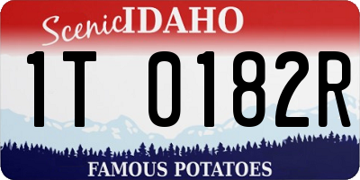 ID license plate 1T0182R
