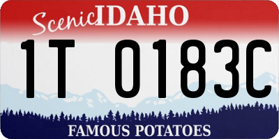 ID license plate 1T0183C