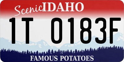 ID license plate 1T0183F