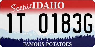ID license plate 1T0183G