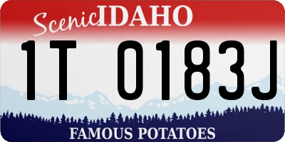 ID license plate 1T0183J
