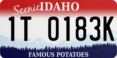 ID license plate 1T0183K