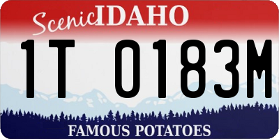 ID license plate 1T0183M