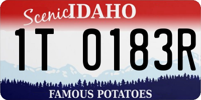 ID license plate 1T0183R