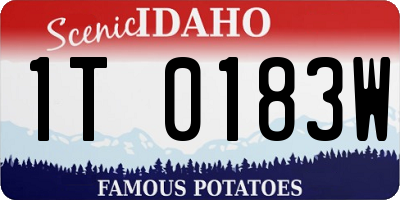 ID license plate 1T0183W