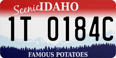 ID license plate 1T0184C