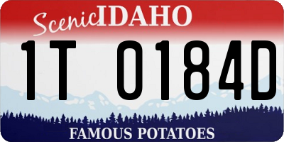 ID license plate 1T0184D