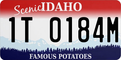 ID license plate 1T0184M