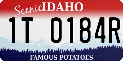 ID license plate 1T0184R