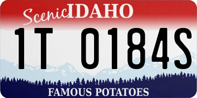 ID license plate 1T0184S