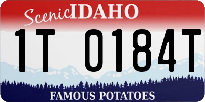 ID license plate 1T0184T