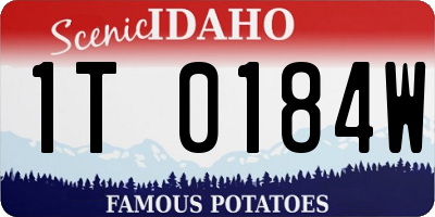 ID license plate 1T0184W