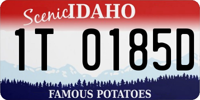 ID license plate 1T0185D