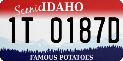 ID license plate 1T0187D