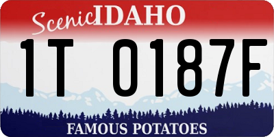 ID license plate 1T0187F