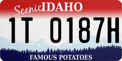 ID license plate 1T0187H