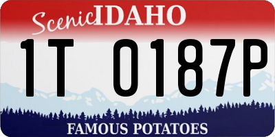 ID license plate 1T0187P