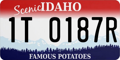 ID license plate 1T0187R