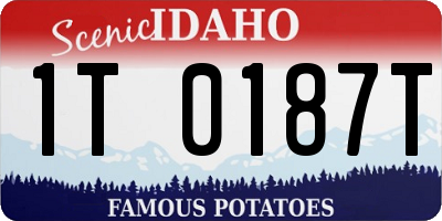 ID license plate 1T0187T