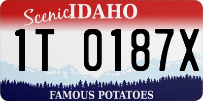 ID license plate 1T0187X
