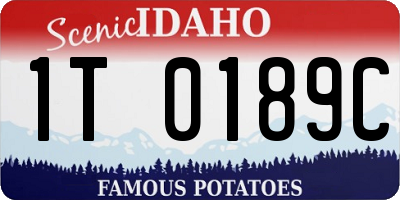 ID license plate 1T0189C