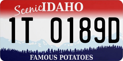ID license plate 1T0189D
