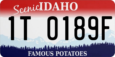 ID license plate 1T0189F