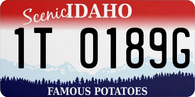 ID license plate 1T0189G